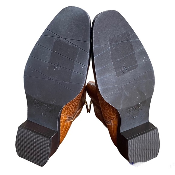 Aquatalia Fara Croc Embossed Leather Boot Size 9.5 - Picture 10 of 11